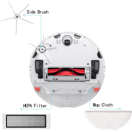 Πρωτότυπη Σετ αξεσουάρ για Roborock Q7, Q7 Max, Q8 Max, Q5 Pro με λευκές μαύρες